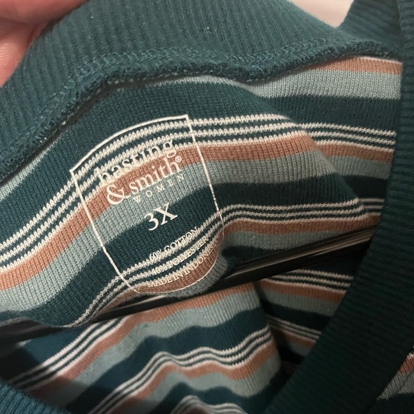 Striped V-Neck long sleeve - Picture 2 of 4